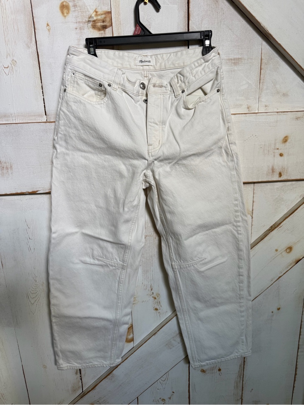 Madewell Men's Relaxed Off-White Denim Jeans